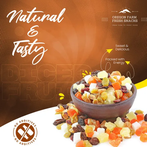 Miniatura 2 de Oregon Farm Fresh Snacks Mezcla de frutas secas – Mezcla de aperitivos con arándanos secos, coco, mango y pasas – Snacks saludables para adultos