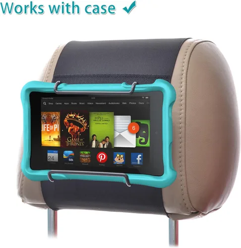 Miniatura 2 de Soporte para reposacabezas de coche en ángulo ajustable para reposacabezas de coche para tabletas de fuego de 7 a 10 pulgadas