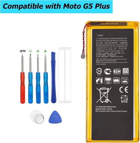 Miniatura 3 de Batería de repuesto HG40 compatible con Motorola Moto G5 Plus XT1684 XT1685 XT1685 XT1687 SNN5984A con herramientas