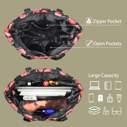 Miniatura 53 de CLOUDMUSIC Bolsa de hombro para enfermeras, profesores, trabajo, gimnasio, viajes, playa, mujeres, con gran capacidad, impermeable