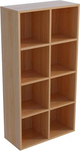 Miniatura 24 de OSCHF - Estantería de almacenamiento de 9 cubos, estantería de madera de 3 niveles con soporte en el suelo, estantería abierta para el hogar