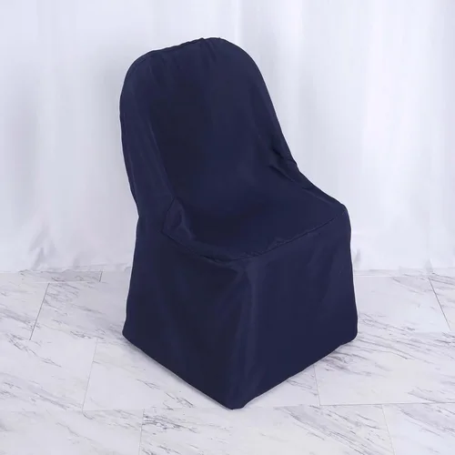 Miniatura 11 de Tableclothsfactory - 20 unidades de fundas de silla de lino y poliéster color rubor, para sillas plegables y de comedor, para eventos de boda