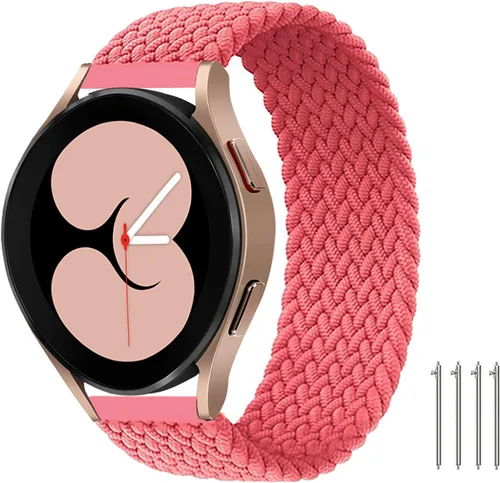 Miniatura 10 de Minggo Solo Loop - Correa trenzada compatible con Samsung Galaxy Watch 6/5/4 de 1.575 pulgadas, 1.732 pulgadas, correa elástica tejida para Galaxy
