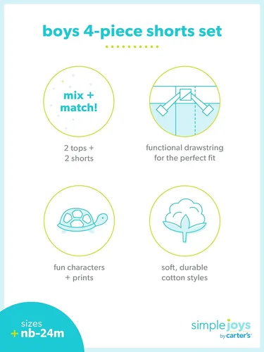 Miniatura 3 de Simple Joys by Carter's baby-boys 4-piece Playwear Set