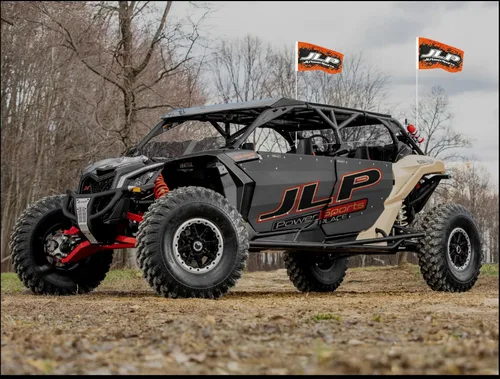 Miniatura 4 de JLP 6 pies de alto 1/4 en poste de 19 x 12 pulgadas bandera látigo go kart todoterreno puerta deportes 4x4 ATV Glamis Sand Dunes PWC UTV seguridad