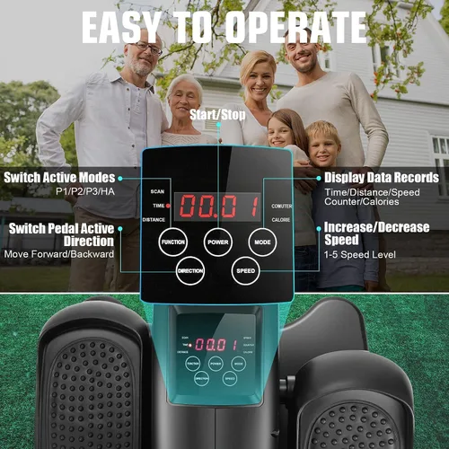 Miniatura 3 de ANCHEER Máquina elíptica para debajo del escritorio, ejercitador de pedal silencioso para personas mayores, oficina y hogar, equipo de entrenamiento