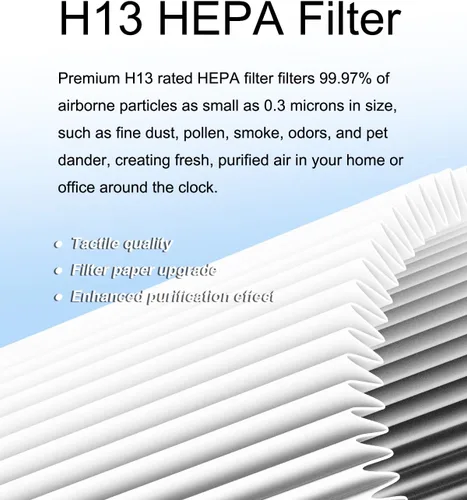 Miniatura 3 de Paquete de 2 filtros purificadores de aire DR-HPA019 compatibles con ventilador de torre purificador de aire MC710S, DR-HTF010S, filtro de repuesto