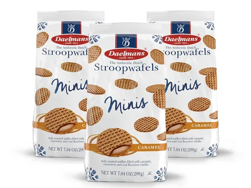 Miniatura 14 de Daelmans Stroopwafel Caramel - Los Stroopwafels Originales, Galletas de Gofres Holandesas Tostadas con un Relleno Cremoso y Mantecoso, Hechas