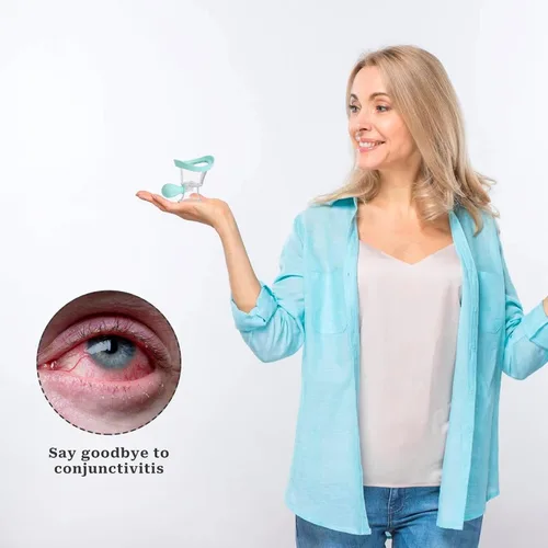 Miniatura 5 de Kit de lavado de ojos, taza de lavado de ojos de silicona, suministros de limpieza manual de presión de aire, herramienta de taza de limpieza