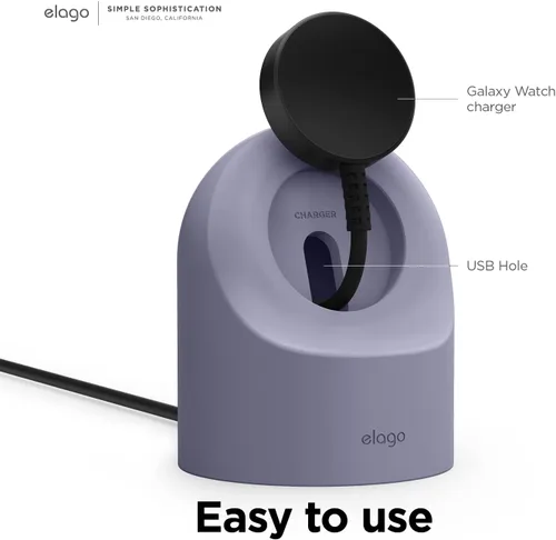 Miniatura 4 de elago GW2 Soporte de carga Compatible con Samsung Galaxy Watch 8/8 Classic, 7/Ultra, 6/6 Classic, 5/5 Pro (40, 43, 44, 45, 47mm)
