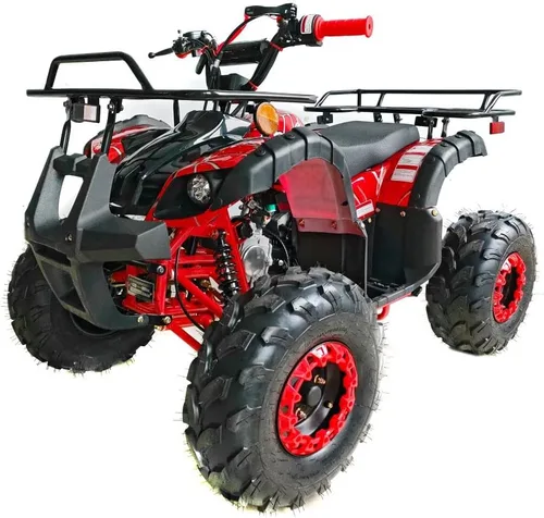 Miniatura 2 de HHH ATV Quad de 125 cc mejorado de 125 cc con reversa, luces LED, neumáticos grandes y anchos con llantas a juego de gas de 4 ruedas para jóvenes