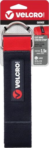 VELCRO Brand Correa de almacenamiento resistente | Soporta 20 libras | Estiramientos elásticos 1.5X | Grande 30 pulgadas | Organización y