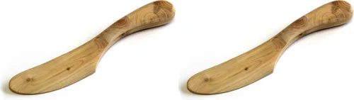 Miniatura 7 de Saaremaa Nordic Art Store - Cuchillo de mantequilla de madera de enebro hecho a mano con mango de mosaico