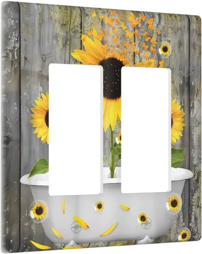 Miniatura 110 de Placa de pared de 1 cuadrilla, diseño de playa, océano, amanecer, mar, atardecer, cubierta de interruptor de luz en blanco, decorativo, sin