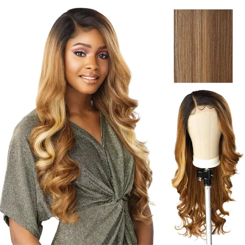 Miniatura 13 de Sensationnel Butta - Pelucas de encaje – Unidad 7 extra ancha de 5 pulgadas de profundidad, línea de cabello sintético previamente despuntada, sin