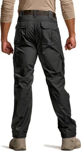 Miniatura 2 de CQR Pantalones tácticos tipo cargo para hombre tejido ripstop resistentes al agua ligeros EDC para artículos de uso diario para trabajo senderismo