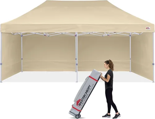 Miniatura 8 de MASTERCANOPY Carpa Plegable Resistente con Paredes Laterales (10x15, Blanco)
