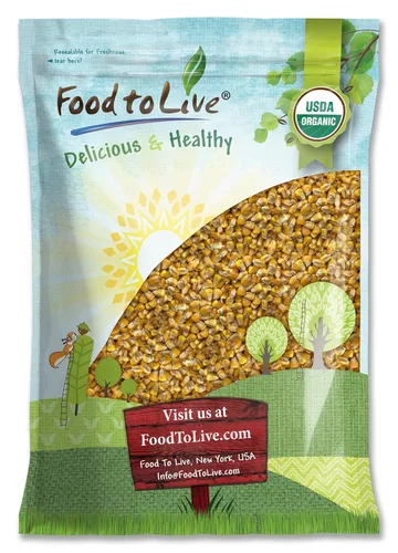 Miniatura 9 de Food to Live Maíz entero amarillo orgánico, 1.5 libras, maíz sin OMG, granos limpios y secos, vegano, kosher, grano de cereales a granel, buena
