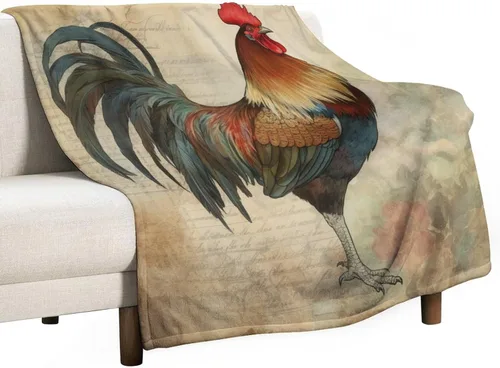 Miniatura 42 de Manta de gallos orgánica de forro polar de pollo de 30 x 40 pulgadas, manta de franela para sofá, cama para adultos, niños, adolescentes, regalo