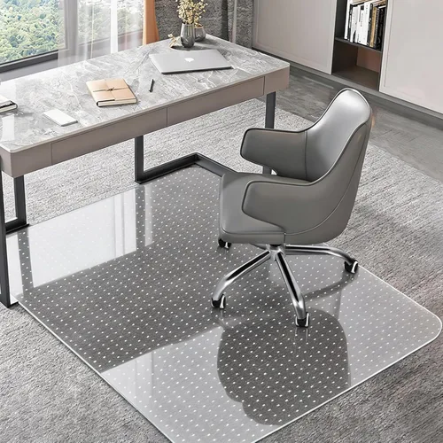 Tapete para silla de oficina, tapete transparente para silla de escritorio de computadora para suelos de moqueta bajos, protector de alfombra grueso