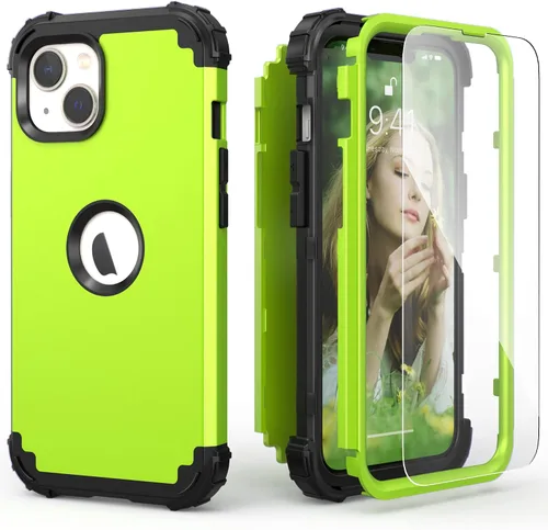 Miniatura 16 de IDweel Funda para iPhone 13 con Protector de Pantalla, para Funda iPhone 14, Híbrida Resistente a Golpes de Servicio Pesado Protección Cubierta Dura
