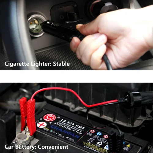 Miniatura 9 de Trihelper - Kit de gato eléctrico para automóvil de 12 V con tijera eléctrica con capacidad de 3 toneladas para cambio de neumáticos y emergencias