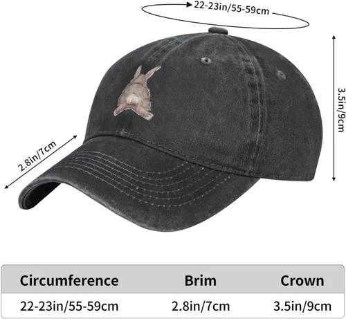 Miniatura 6 de VunKo Gorra de béisbol vintage lavada, ajustable, con diseño de cerdo, para mujer, unisex