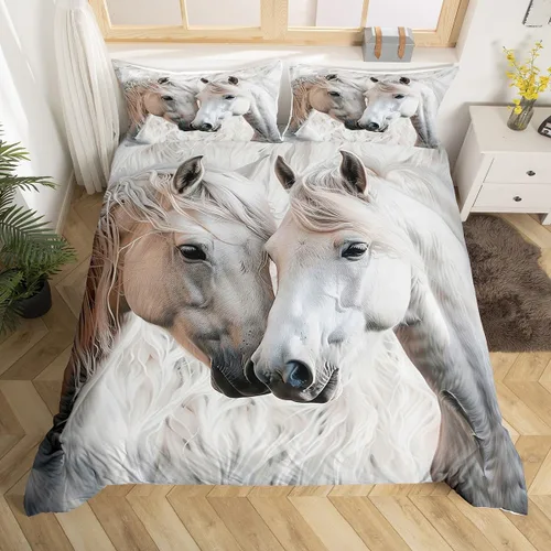 Miniatura 31 de Juego de ropa de cama con estampado de piel de vaca para niños, juego de funda de edredón con patrón de piel de vaca, juego de funda de edredón