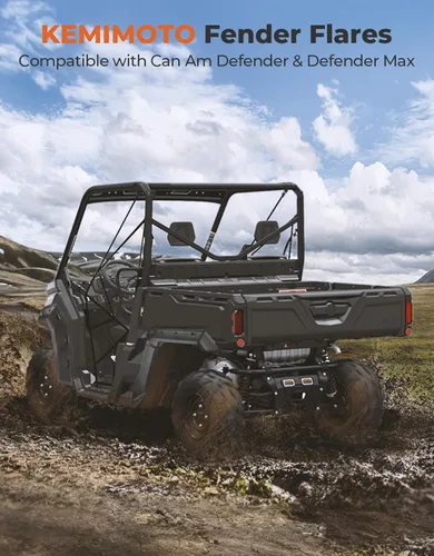 Miniatura 4 de KEMIMOTO Guardabarros compatibles con Can Am Defender HD 5/HD8/HD10 y Defender MAX 2016-2026, protectores de barro extendidos delanteros y traseros