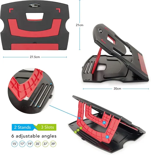 Miniatura 4 de MAX SMART Soporte para tableta de dibujo, plegable, portátil, ajustable compatible con iPad Pro, Wacom y más