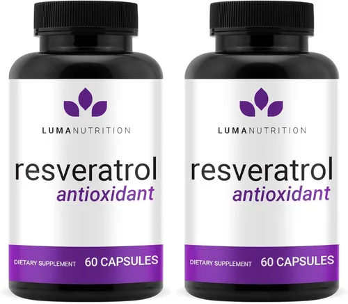 Miniatura 7 de Luma Nutrition Suplemento de Resveratrol de Alta Pureza - 98% Trans-Resveratrol - Antioxidante - Cápsulas de Resveratrol - Vegano y Sin Gluten - 60