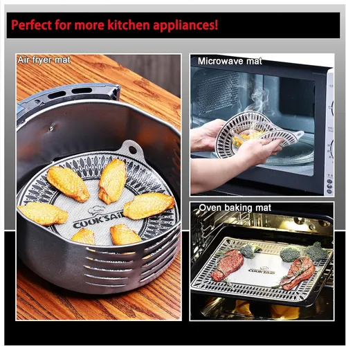 Miniatura 4 de Cook's Aid 2 protectores de silicona para placa de inducción de 7.9 pulgadas (magnético) Protector de estufa de inducción resistente al calor a