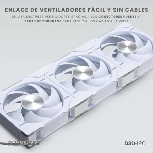 Miniatura 5 de Phanteks PH-F120D30_DRGB_PWM_WT01_3P, Blanco