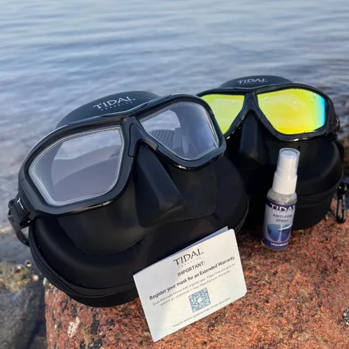 Miniatura 7 de Máscara de apnea Tidal Glide - Máscara de bajo volumen diseñada para apnea, pesca submarina y esnórquel. Máscara antivaho de apnea.
