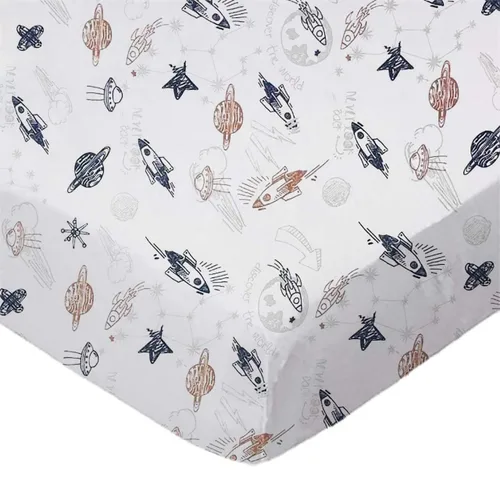 Miniatura 4 de SheetWorld - Sábana bajera ajustable para Maxi-COSI Swift, 31 x 39 pulgadas, 100% algodón, hipoalergénica, suave como la mantequilla, estampado