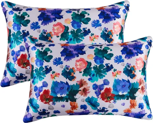 Miniatura 76 de MR&HM - Funda de almohada de satén 16- verde floral
