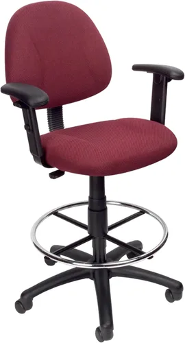 Miniatura 12 de Silla de escritorio ergonómica de Boss Office Products sin posabrazos, color azul, Tela Metal, Negro
