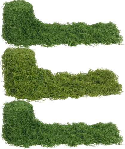 Miniatura 13 de 2 Rollos de Camino de Mesa de Musgo Falso para Decoración 4" x 47" Musgo Artificial para Plantas de Interior Hierba Blanca Falso para Macetas
