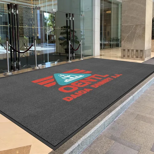 Miniatura 15 de Alfombrillas comerciales personalizadas para puertas Alfombra con logotipo personalizado Texto de entrada Alfombra para entrada con respaldo de goma