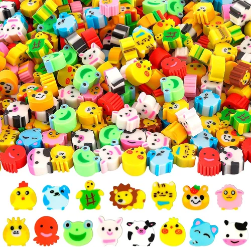 240 piezas de borradores de animales, borradores de animales para premios de aula, suministros de regalo, recuerdos de fiesta de regreso a clases