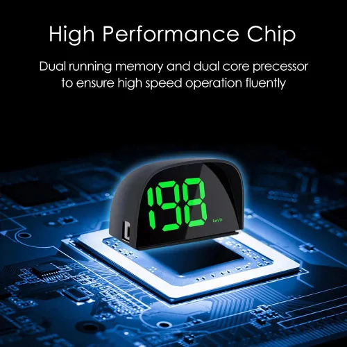 Miniatura 6 de Shkalacar Velocímetro Digital GPS para Coche, Pantalla HUD de Cabeza para Coche con Velocidad, Mph/Kmh, USB Plug and Play para Todos los Coches Verde