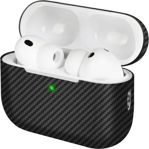 memumi Funda para AirPods Pro 3 2025 de fibra de carbono, resistente y duradera, fibra de carbono de 0.020 in, funda delgada para AirPods Pro de 3ª