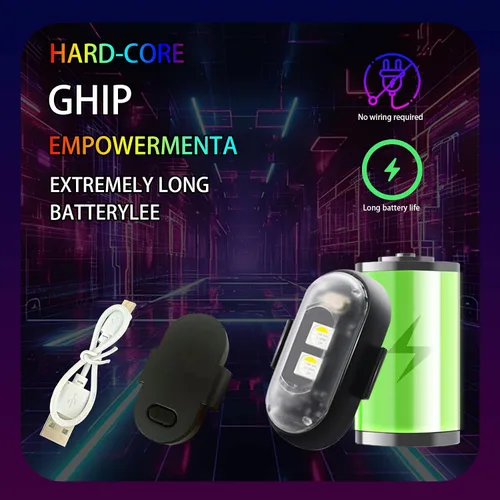 Miniatura 4 de 8 luces estroboscópicas LED inalámbricas para aeronaves con control remoto, 8 colores impermeables anticolisión luces de advertencia que se iluminan
