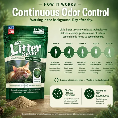 Miniatura 3 de Little Litter Saver Una nueva generación de desodorante de caja de arena para gatos Fórmula única para liberación lenta Aroma fresco natural