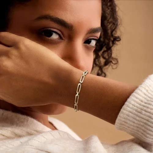 Miniatura 2 de Ross-Simons Italian 14kt Yellow Gold Paper Clip Link Bracelet