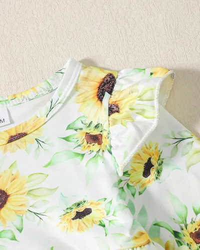 Miniatura 4 de Conjunto de ropa para bebé niña con volantes y manga larga y pantalones para niña pequeña para otoño e invierno, 9M-4T