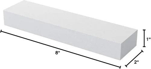 Miniatura 2 de Bon Tool 14-895 8 pulgadas por 2 pulgadas por 1 pulgada de grano 80 de óxido de aluminio para azulejos de piedra y ladrillo de frotamiento, blanco