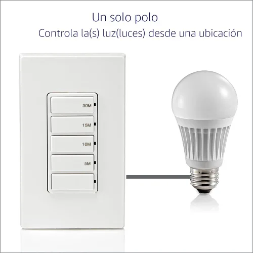 Miniatura 9 de Leviton Interruptor Temporizador de Cuenta Regresiva para ventilador de baño y luces del hogar, 5-10-15-30 minutos, no requiere neutro, unipolar