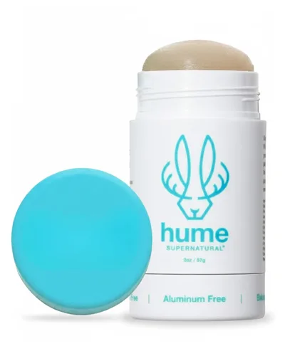 Hume Supernatural Desodorante sin aluminio para mujeres y hombres, seguro para pieles sensibles, probiótico, a base de plantas, sin bicarbonato de