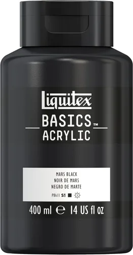 Miniatura 38 de Liquitex BASICS Pintura Acrílica, Botella de 400ml (13.5 oz), Blanco Titanio Titanio Blanco